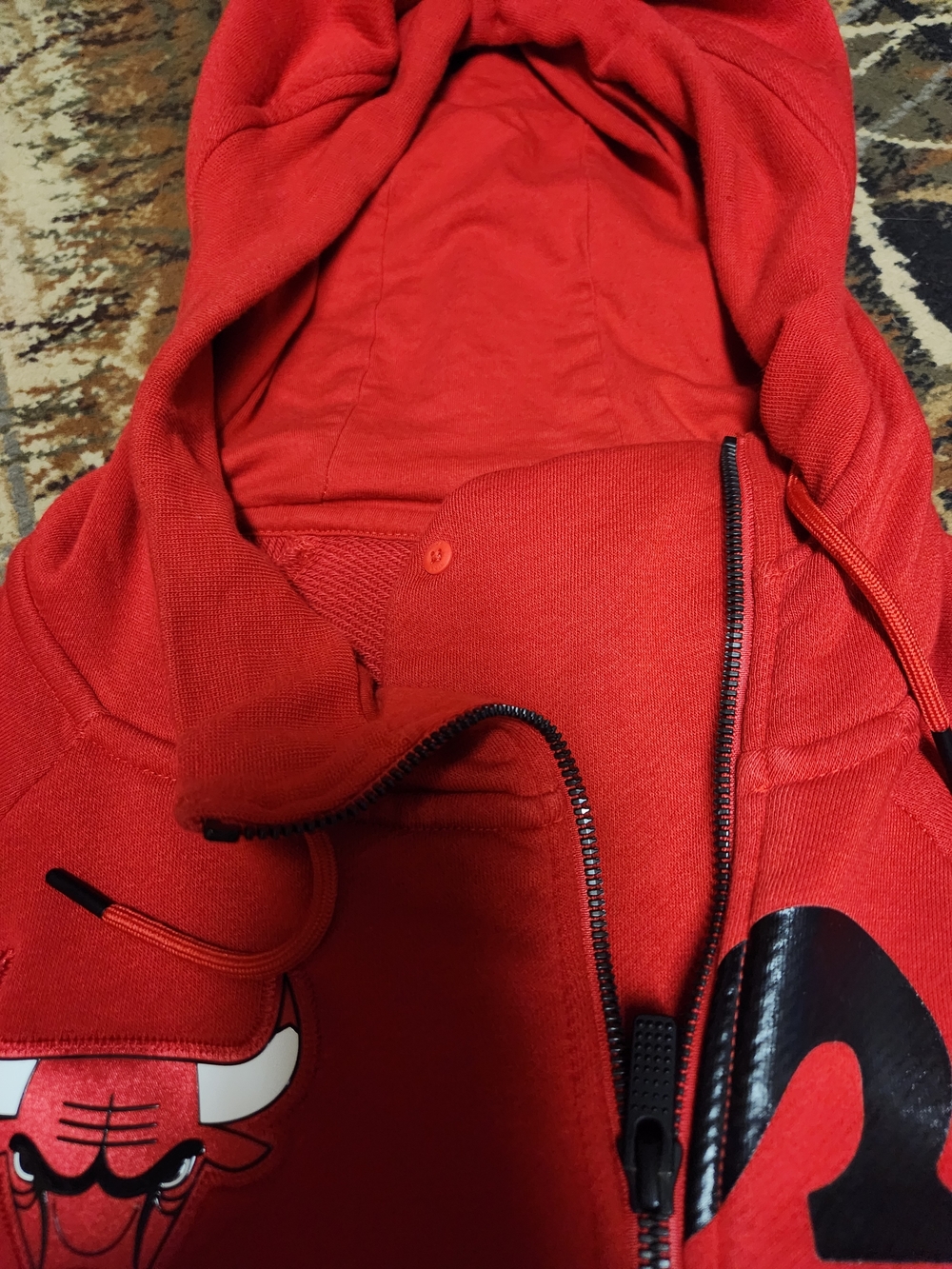 AUTHENTIC Chicago Bulls Red Nike Full-Zip Hoodie - Picture 4 of 13